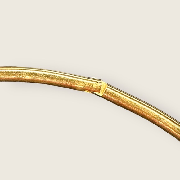 RESTOCKED Yellow Gold-Plated Stainless Steel Nail Collar Designer Style Necklace - Picture 5 of 16